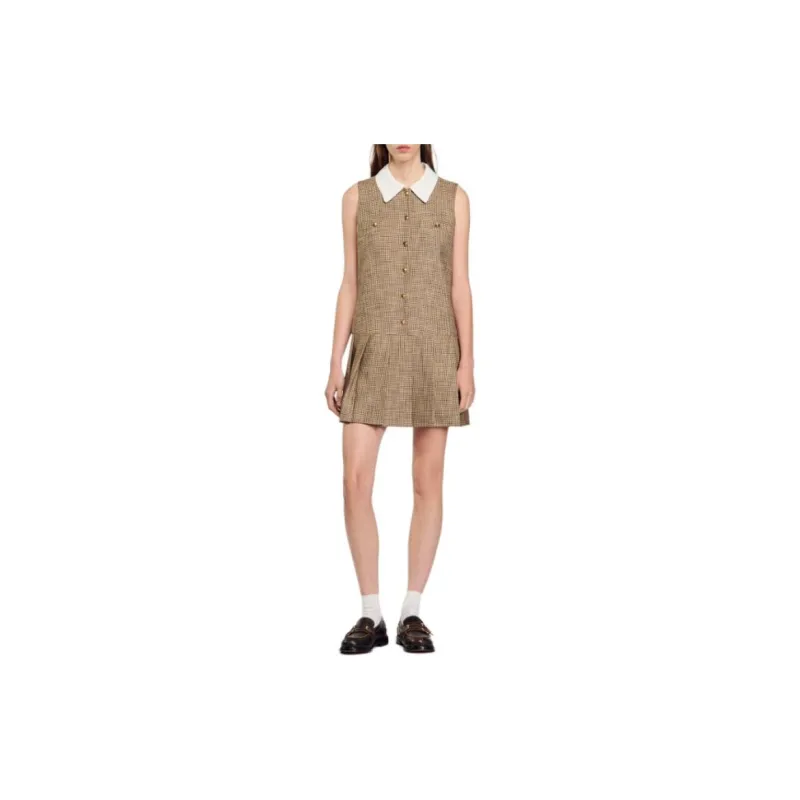 Sandro Houndstooth pattern Mini Dress-2