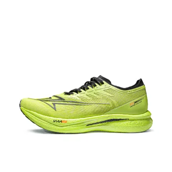 VICTORY LIGHT Non-slip Wear-resistant Shock Absorption Low-Top Carbon Plate Training Running Shoes Unisex Green Yellow
