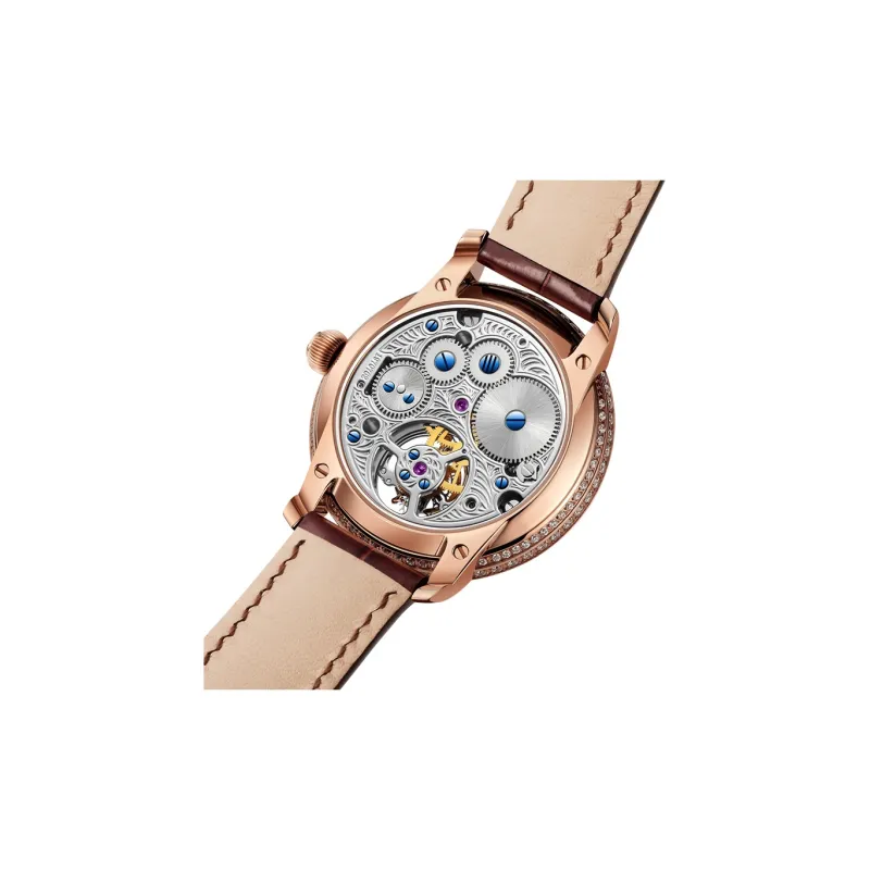 HaofaTourbillon 1802 Manual Mechanical Movement Watch Women's Watch White Dial-1