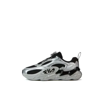 FILA KIDS Shock Absorbers Low Top Kids' Running Shoes Black Silver Kids'