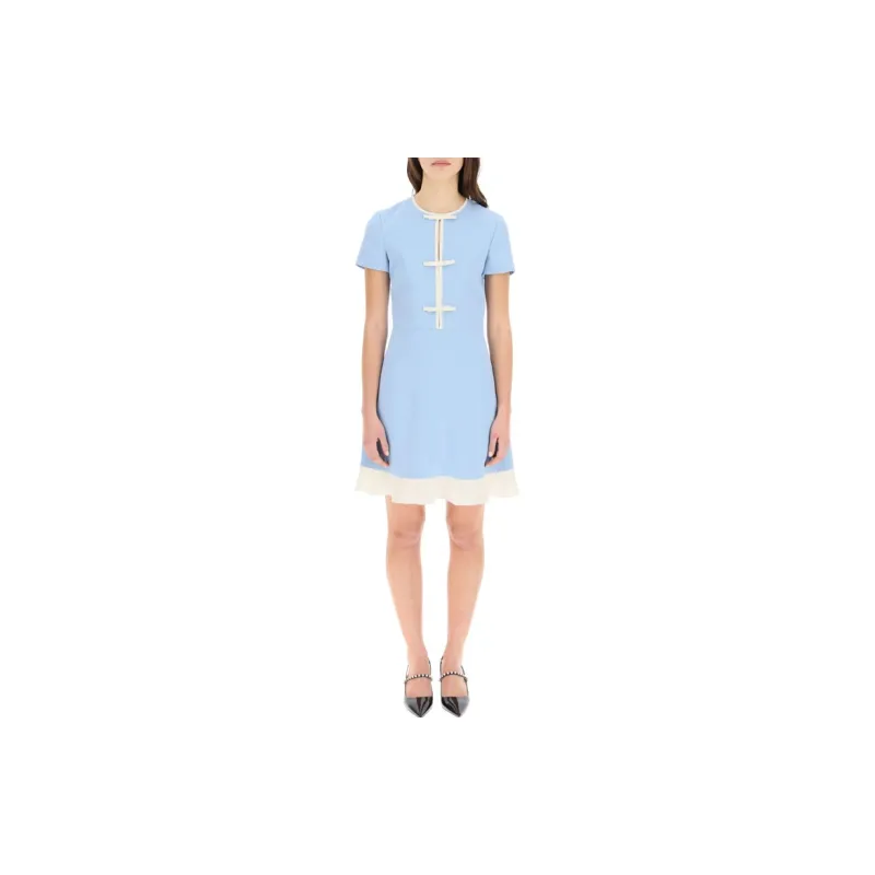 RED VALENTINO Short Sleeved Dresses Women's Blue-2