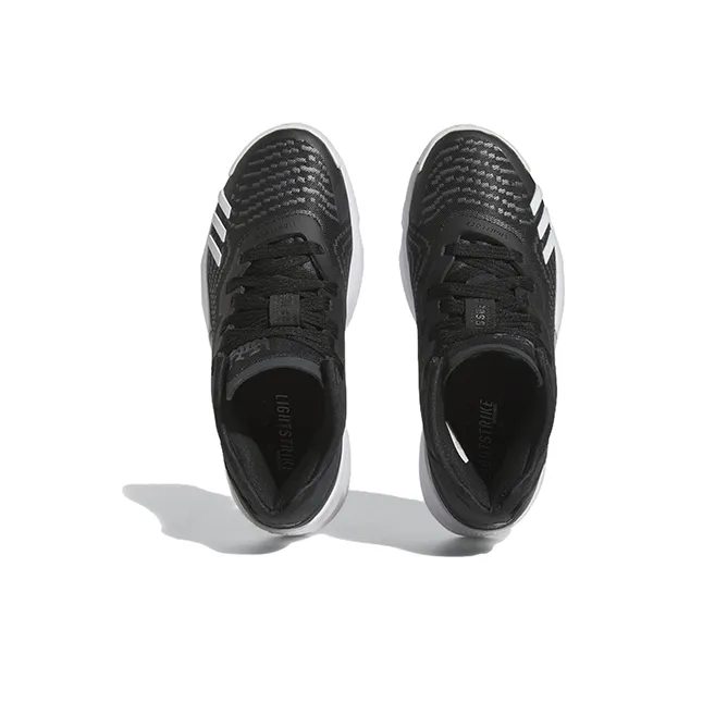 Adidas D.O.N. Issue #4 Anti Slip Wear Resistant Low Top Children's Basketball Shoes Black White Teenagers-4