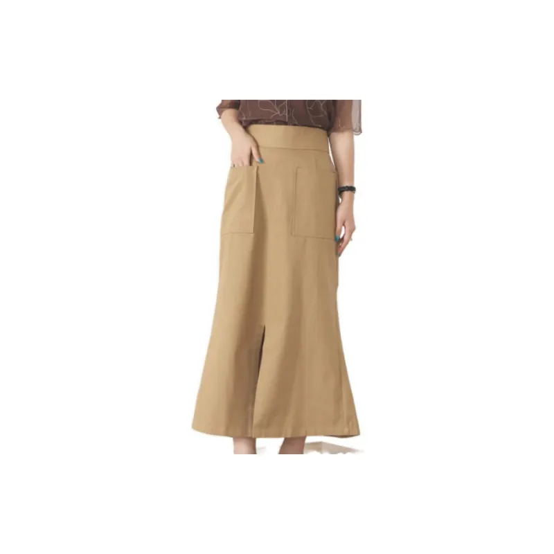 Beams Casual Long Skirts Women's Beige-2