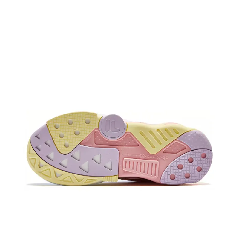 FILA KIDS Cushioning Wear Resistant Low Top Kids' Running Shoes Light Lavender Teenagers-4