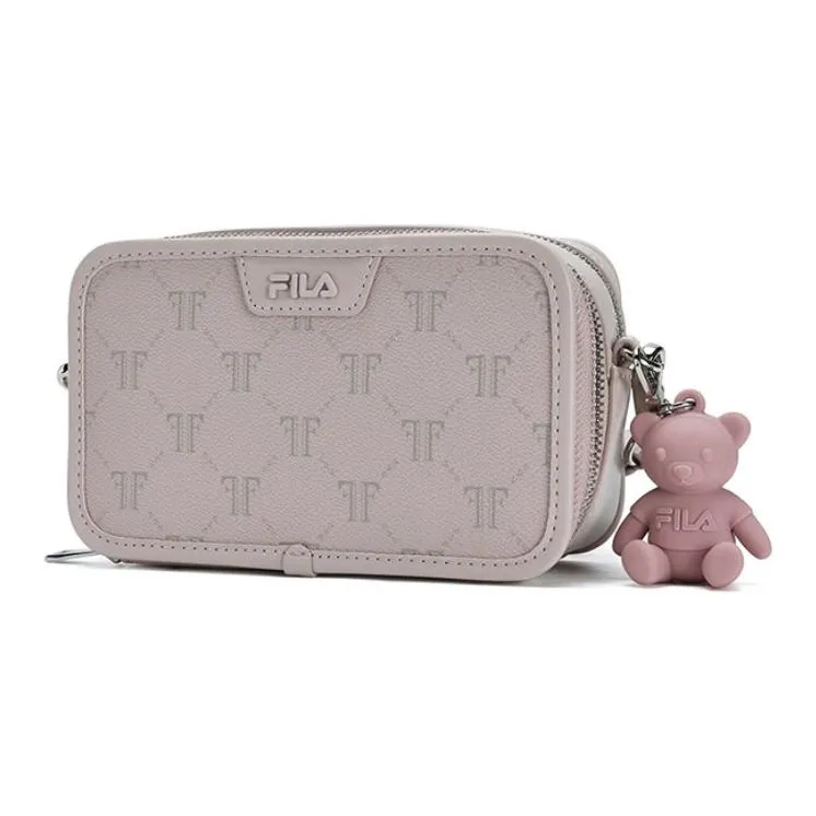 FILA PVC Polyvinyl Chloride Shoulder Bag, Crossbody Bag Regular Women's Light Cameo Brown-2