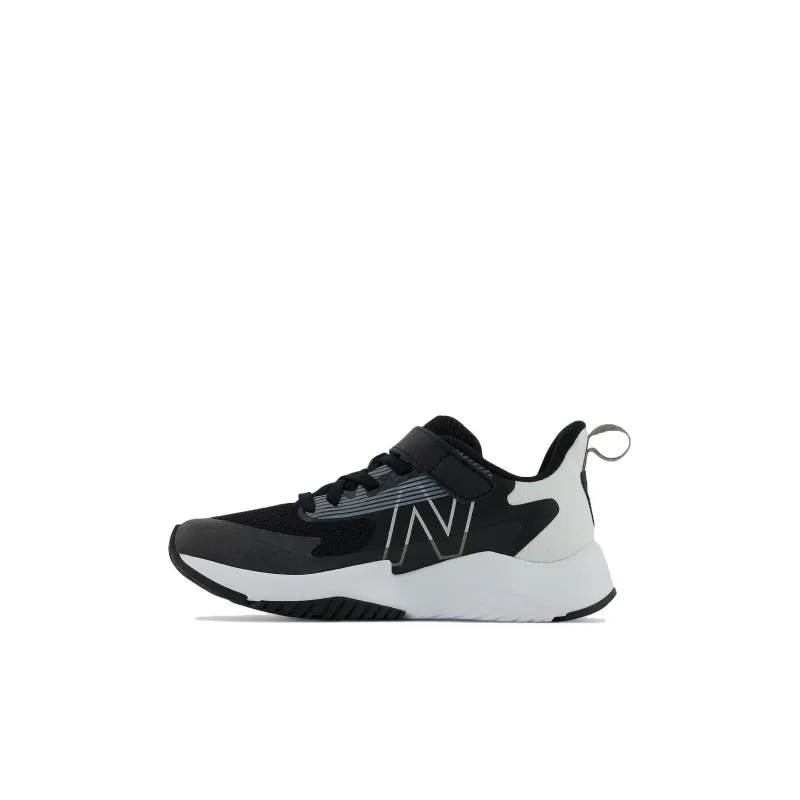 New Balance NB Rave Run Series Slip Resistant Cushioning Low Top Kids' Running Shoes Black White Kids'-0