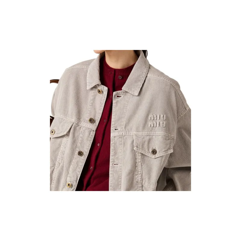 MIU MIU Jackets & Coats Women's Granite Gray-4