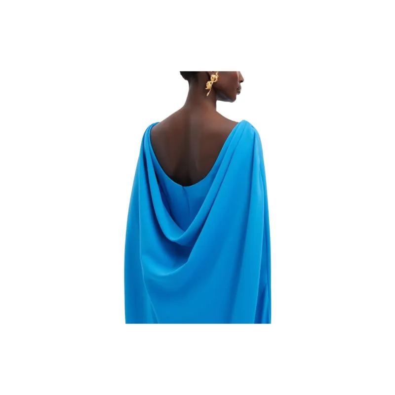 Oscar De La Renta Cowl Back Silk georgette Kaftan-3