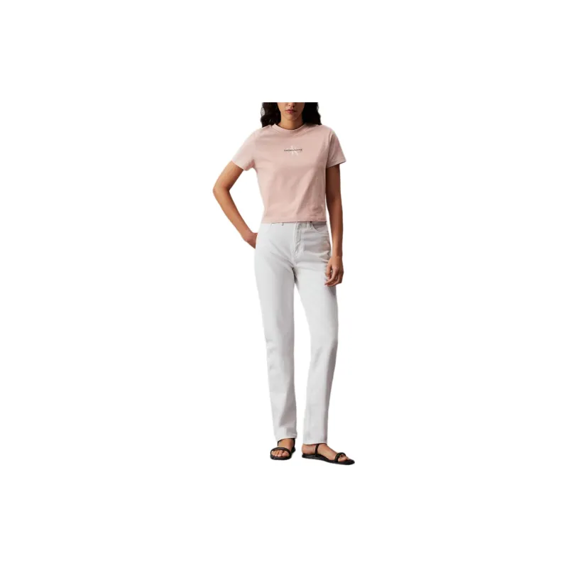 CALVIN KLEIN T Shirt Women's Tan Rose Europe Version-1