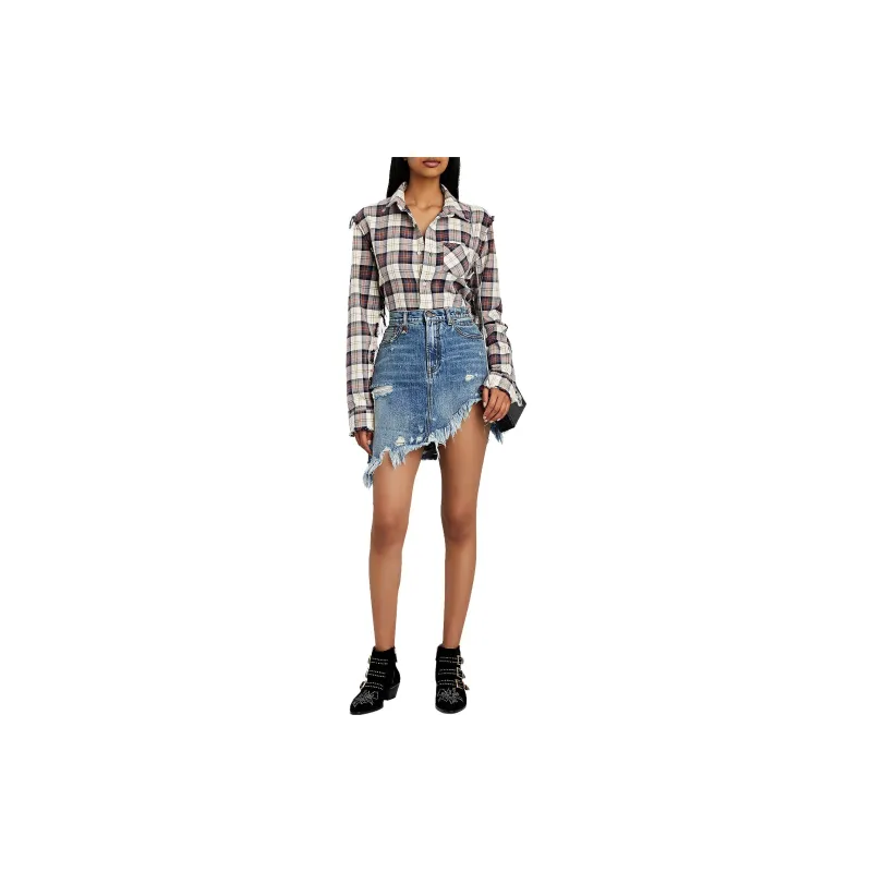 R13 Denim Short Skirts Women's Blue-1