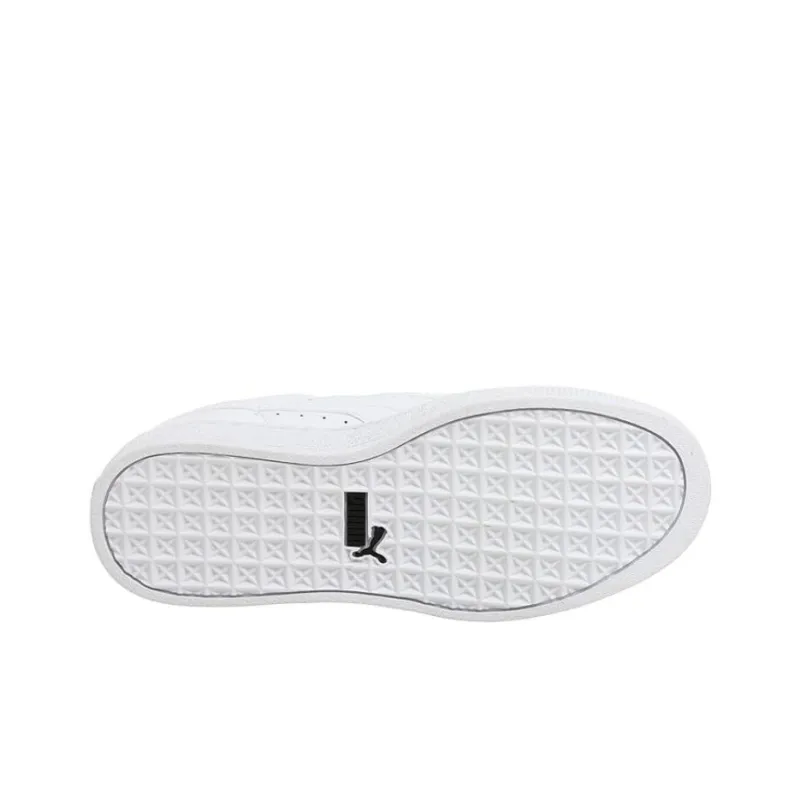 PUMA Basket Cushioning Wear Resistant Low Top Skateboard Shoes Men's White-4