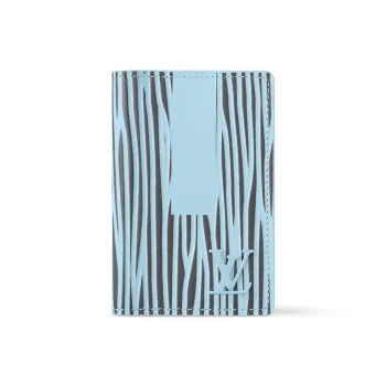 LOUIS VUITTON PARK SEO BO Collaboration Epi Cow Leather Wallet Unisex Light Blue