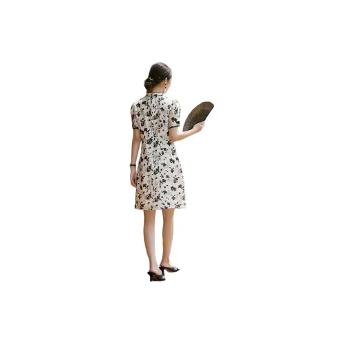XWI Short Sleeved Dresses Women's Black White