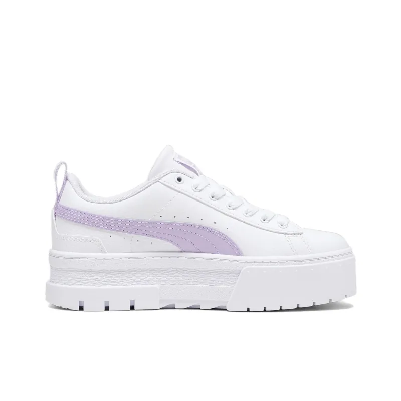 Puma Mayze Leather Big Kid 'White Vivid Violet'-1