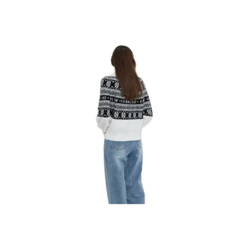 Caroline Sweaters Women's Black White-3