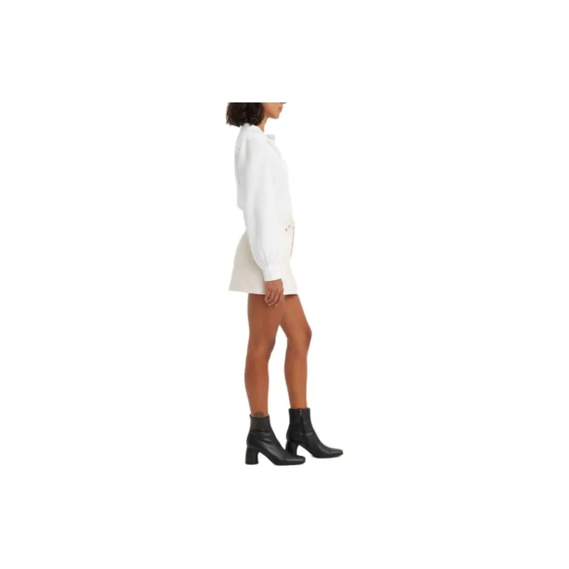 Levi’s Denim Short Skirts Women's White-4
