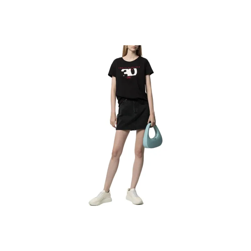ARMANI EXCHANGEAE SS22 T Shirt Women's Black-1