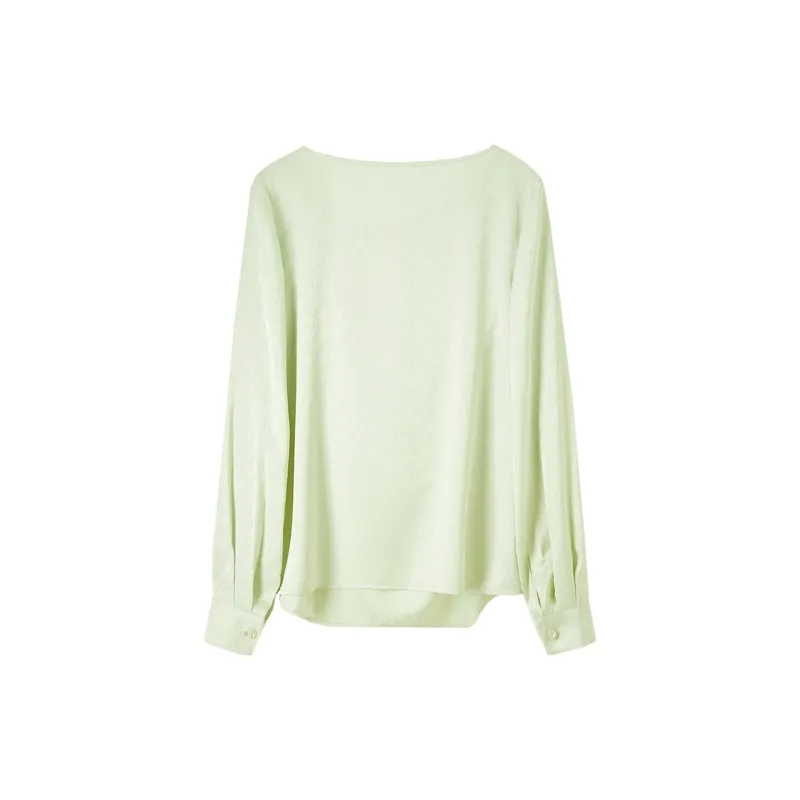 SENTUBILA Chiffon Shirts Women's Green-8