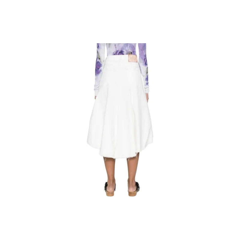 Twinset Asymmetric Bull Denim Skirt-2