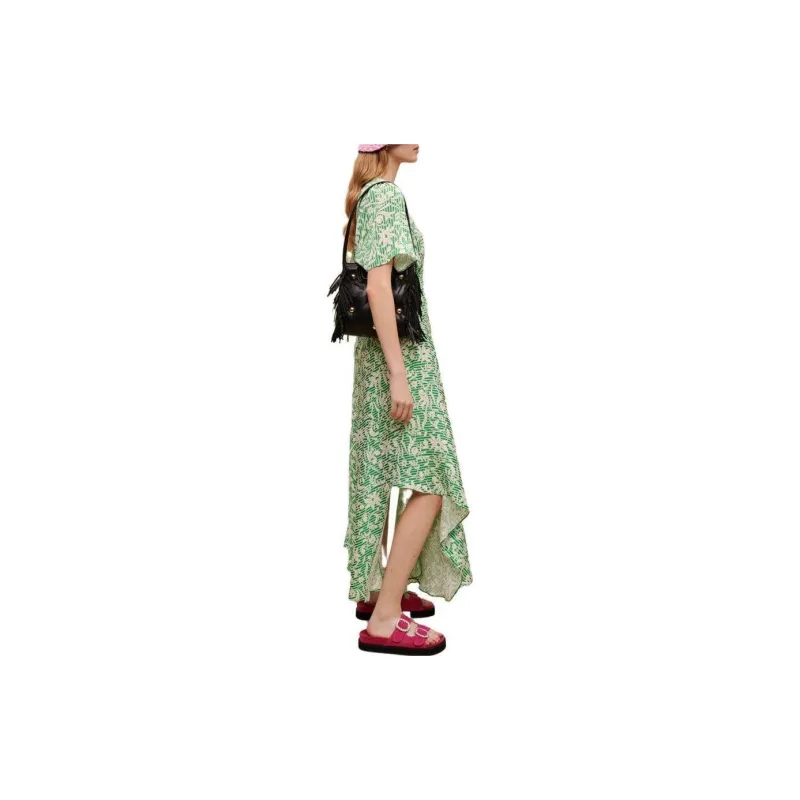 Maje Short-Sleeved Dresses Women's Green-2