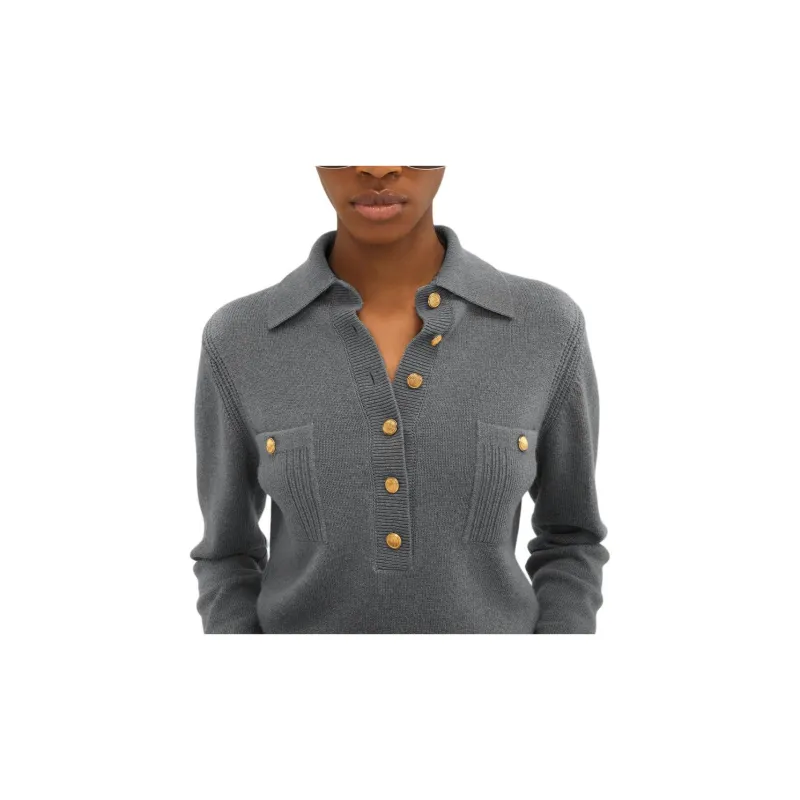 Chloé Fine Knit Polo Jumper-4