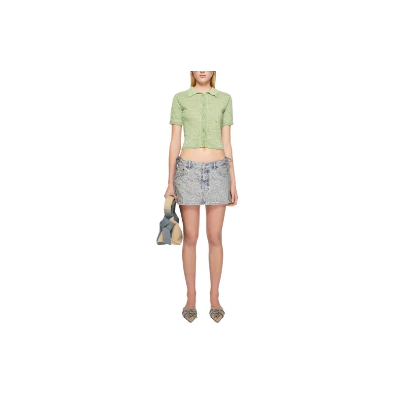 Acne Studios Logo Patch Low Waisted Mini Skirt-3