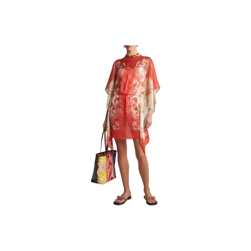 ETRO Paisley print Silk Kaftan Dress-2