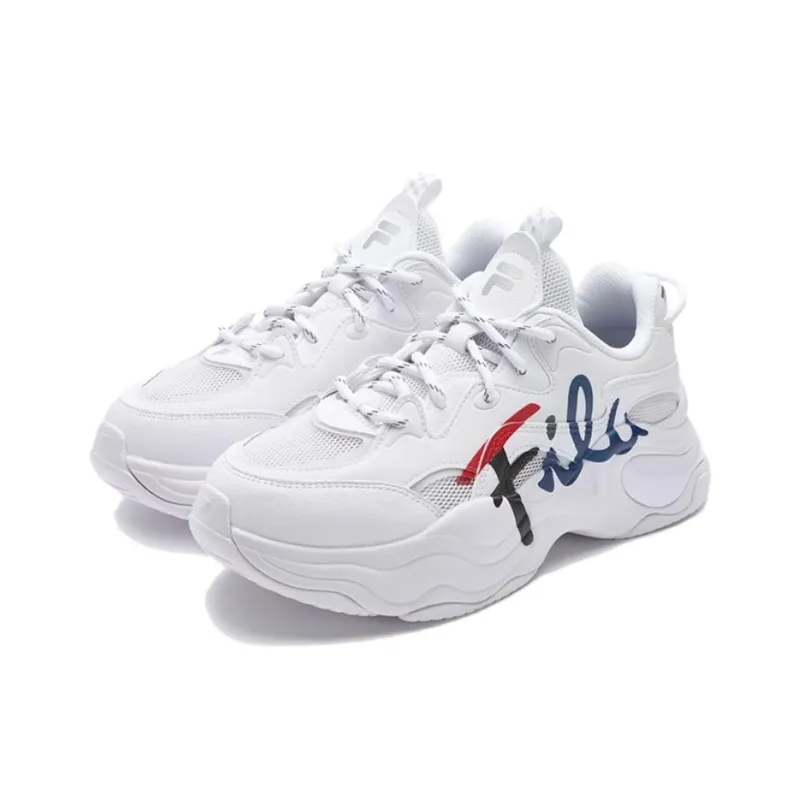 FILA FUSION BUBBLE Cushioning Anti Slip Wear Resistant Breathability Low Top Casual Shoes Women's White-2