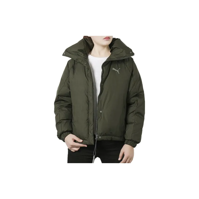 PUMA Down Jacket Women's Olive Green-2