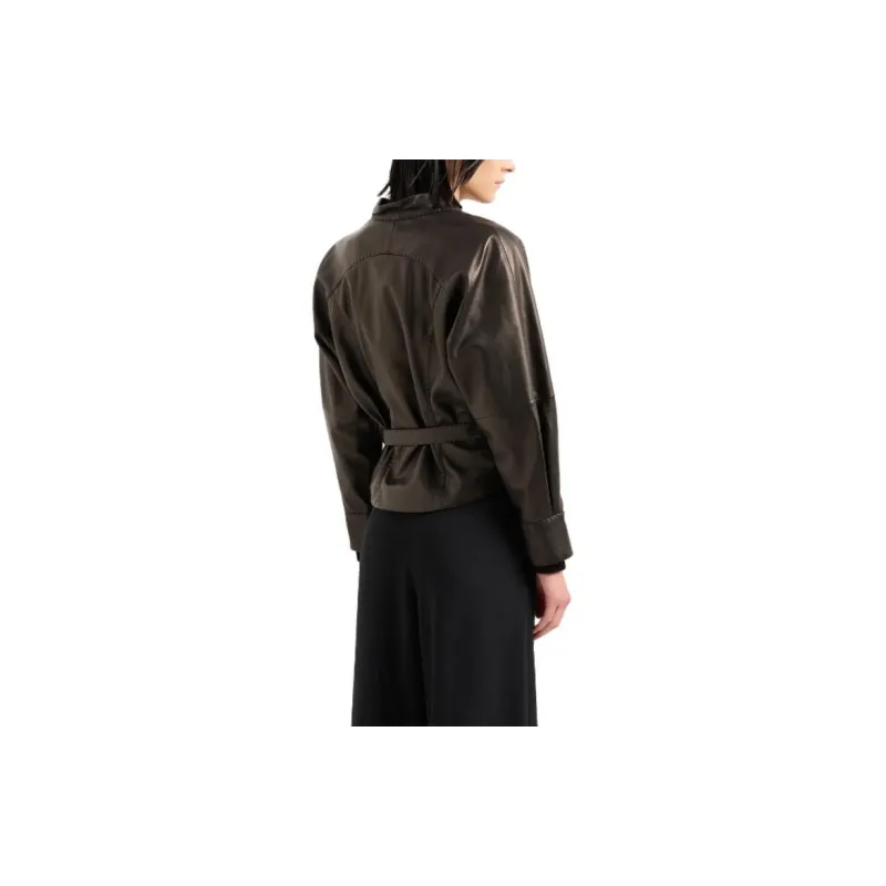 GIORGIO ARMANI Leather Jacket Women's Black-2