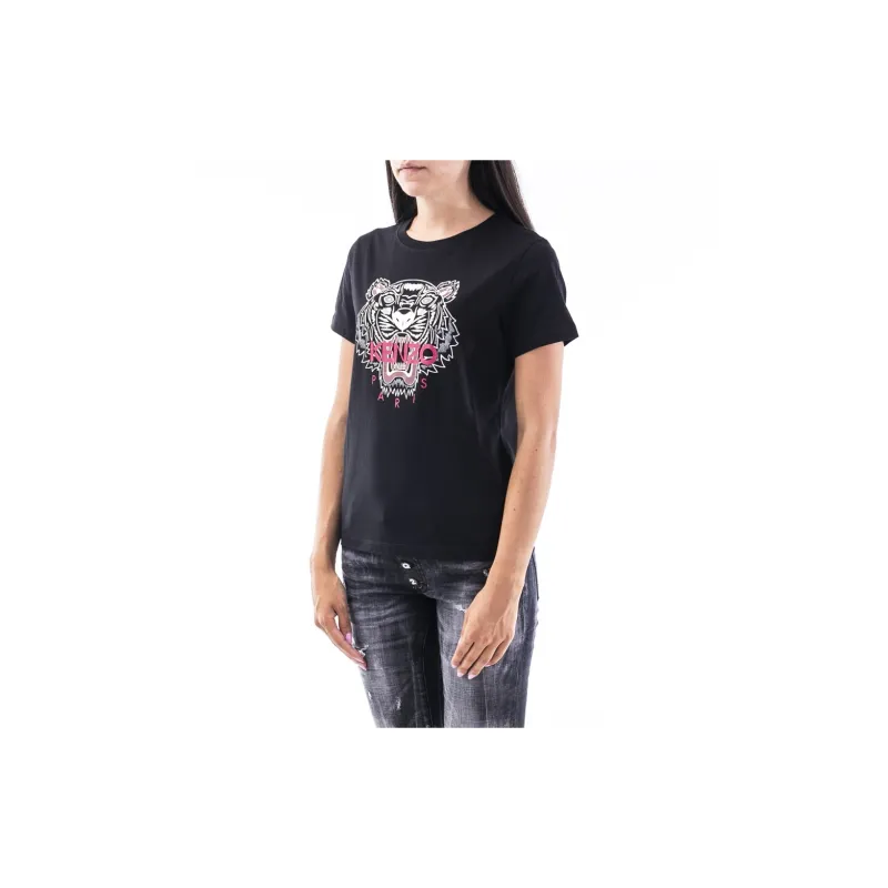 KENZO Classic Tiger Head T Shirts Women's Black-2