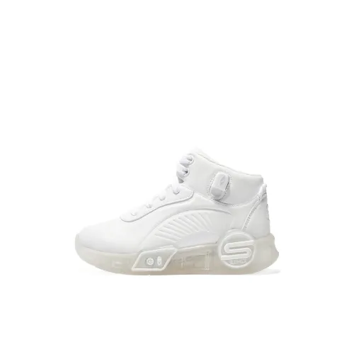 skechers Toes Girls Shock Absorbers Kids Lifestyle Shoes White Kids'