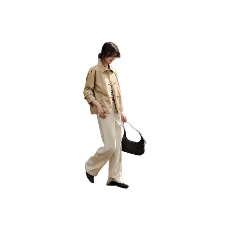 XWI Trench Coats Women's Khaki-4