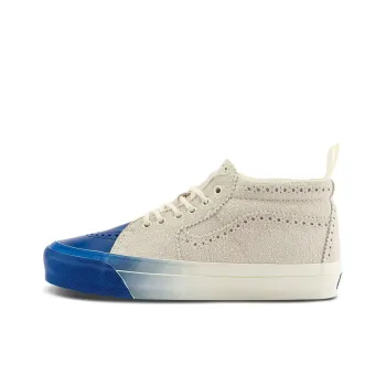 Vans SK8 MID Anti Slip Wear Resistant Mid Top Skateboard Shoes Unisex White Blue