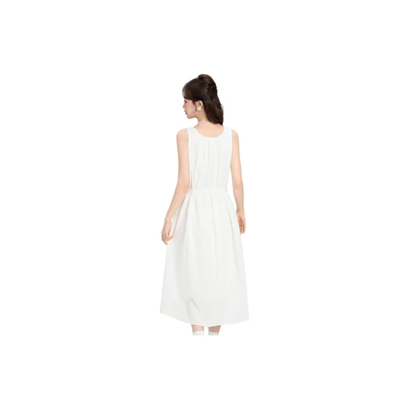 Emodues Slip Dress Women's White-3