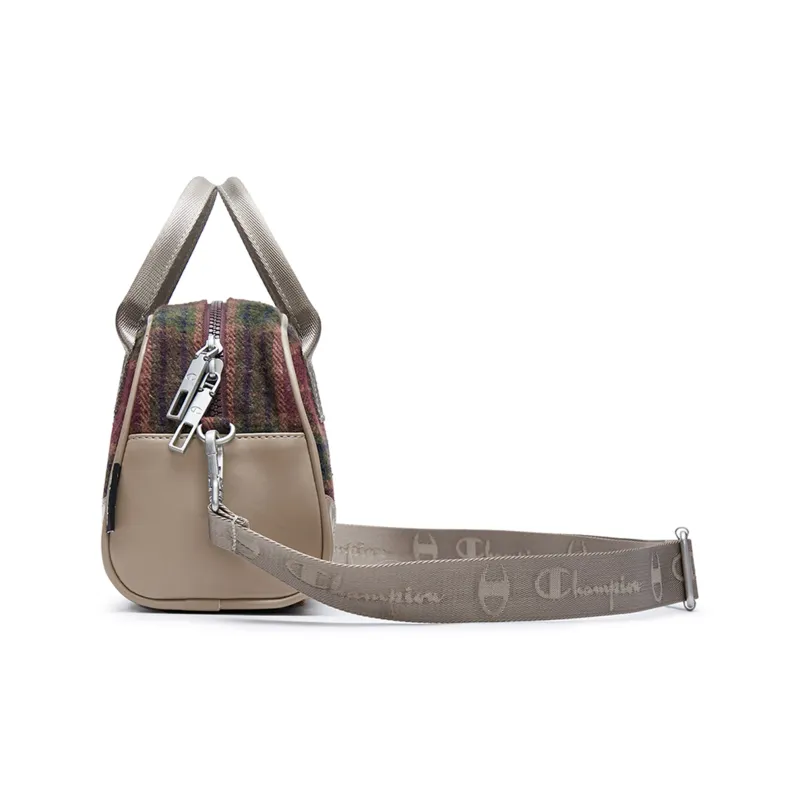 Champion Fabric, Synthetic Leather Shoulder Bag Unisex Night Brown Red/Light Bone-2
