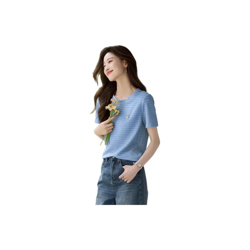 Mo Han Yi Mei T Shirt Women's Sky Blue-1