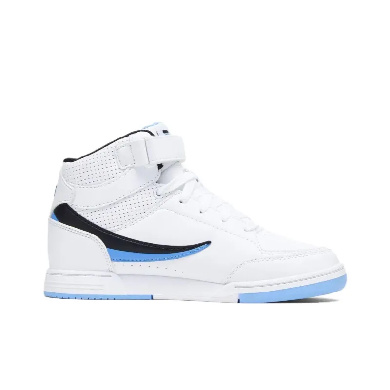 FILA KIDS BBN 92 Anti Slip Wear Resistant Mid Top Kids' Skateboarding Shoes Blue White Teenagers-1