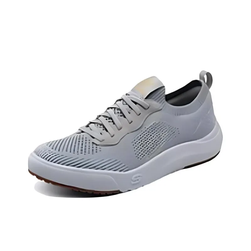 Skechers Anti Slip Wear Resistant Breathable Supportive Lightweight Rebound Low Top Casual Shoes Men's Gray-2