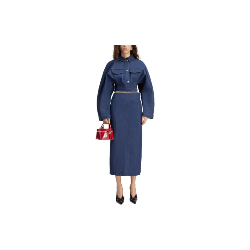 Jacquemus La Veste De Nîmes Obra 'Navy/Brown'-1