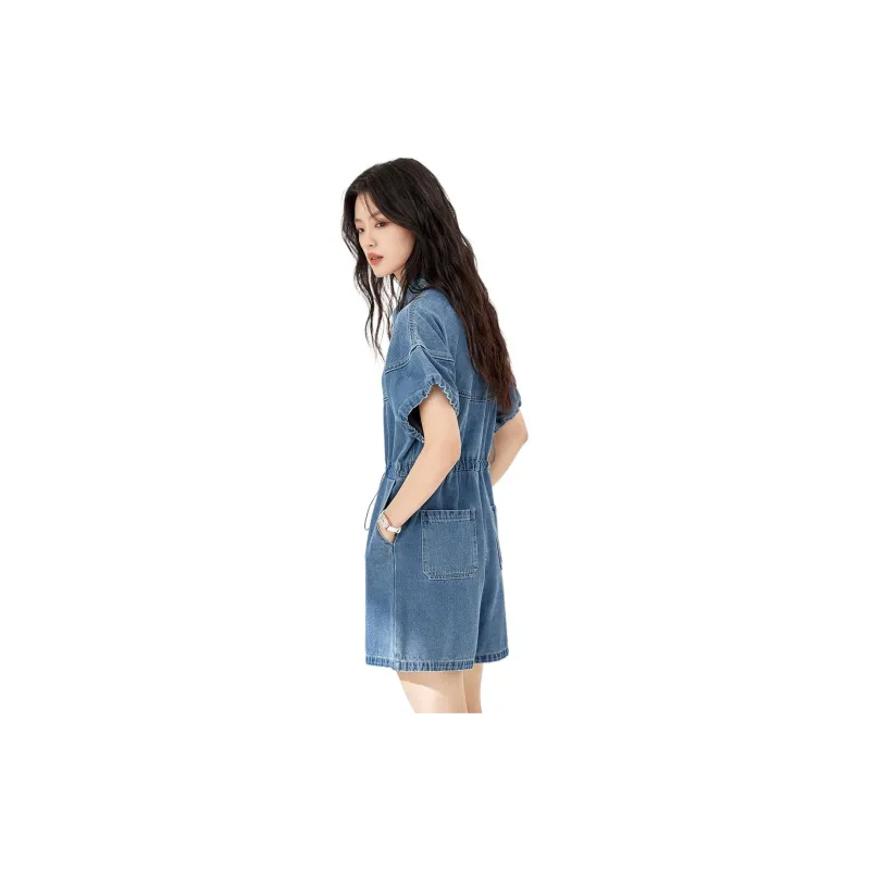 Mo Han Yi Mei Jumpsuit Women's Denim Blue-2