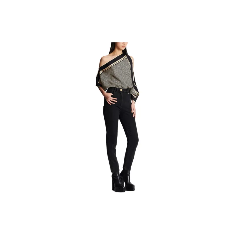 BALMAIN FW23 Jeans Women's Black-3