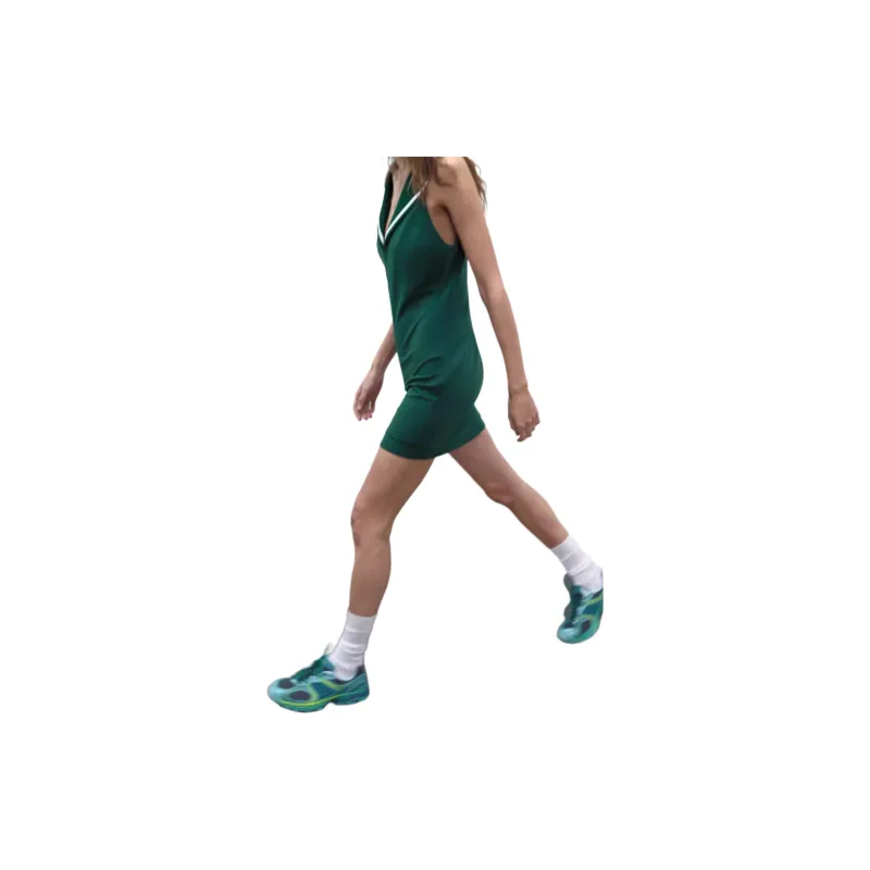 ZARA Sleeveless Dress Women's Dark Green-2
