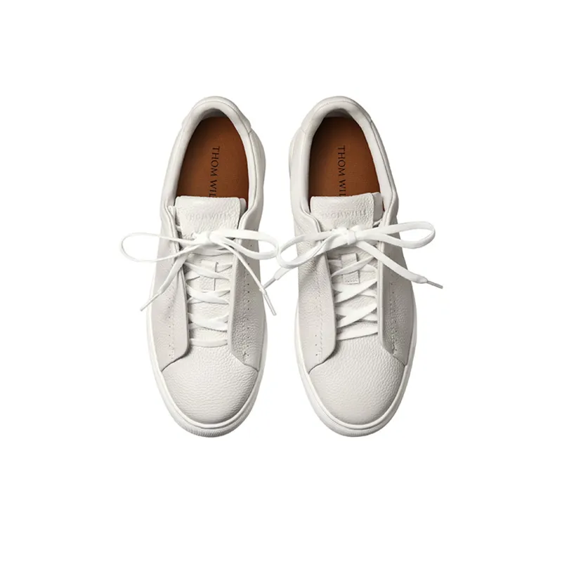 THOM WILLS Trendy Versatile Casual White Sneakers Low Top Skateboard Shoes Women's White-2