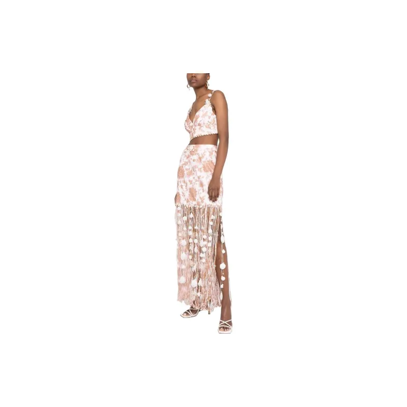 Zimmermann Postcard Fringed Skirt-3