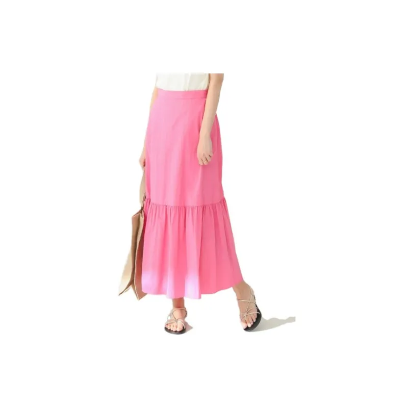 Beams Casual Long Skirts Women's Pink-2