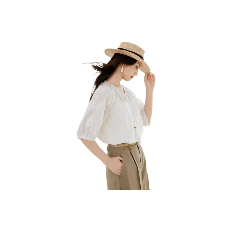 Hopeshow T Shirts Women's Ecru 004-3