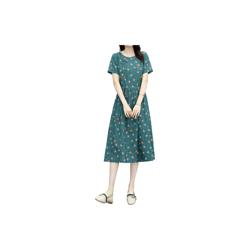 H YXIANG Short Sleeved Dresses Women's-2