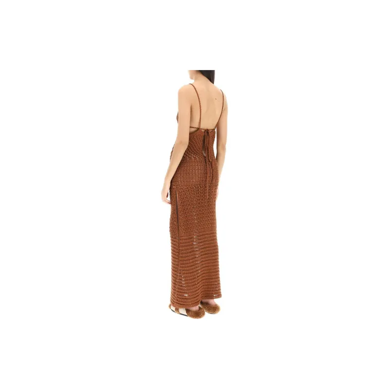 Alanui Mother Nature Crochet Sleeveless Dress-2