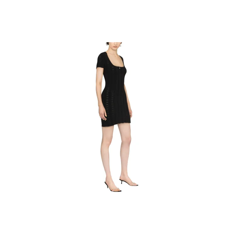 Alexander Wang Short Sleeved Dresses Women's Black-3